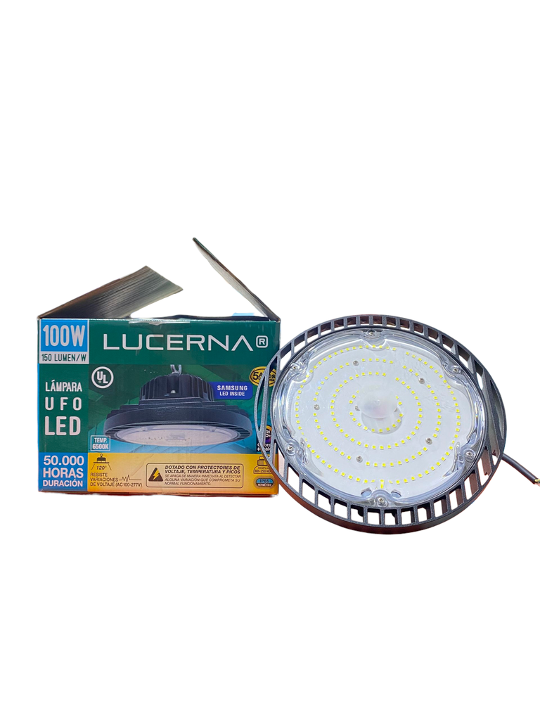 LUMINARIA LED REDONDA INDUSTRIAL 100 W 6.500°K 100-277 V 150 LM/W