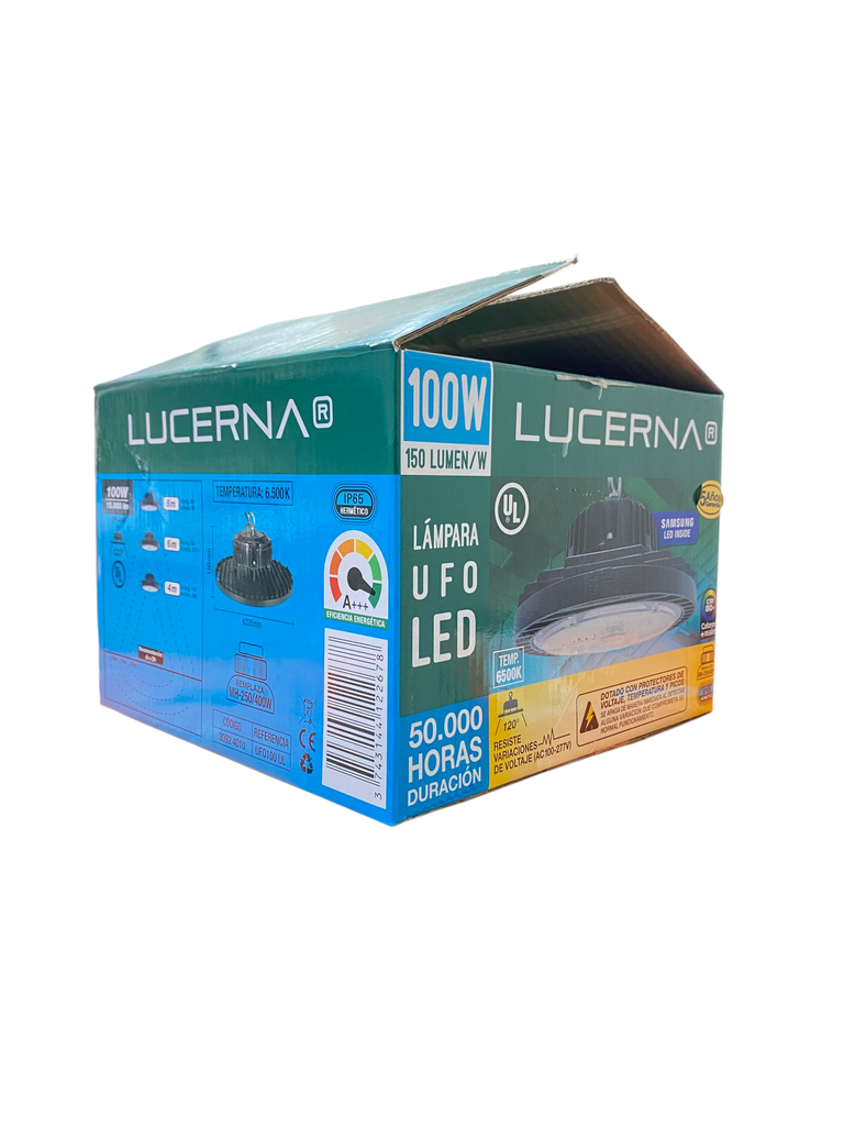 LUMINARIA LED REDONDA INDUSTRIAL 100 W 6.500°K 100-277 V 150 LM/W