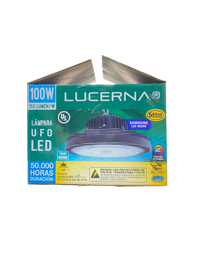LUMINARIA LED REDONDA INDUSTRIAL 100 W 6.500°K 100-277 V 150 LM/W