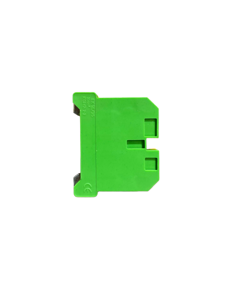 BORNERA 16mm RIEL SIMETRICO PARA CABLE 6 EK16/35 AMARILLA CON VERDE