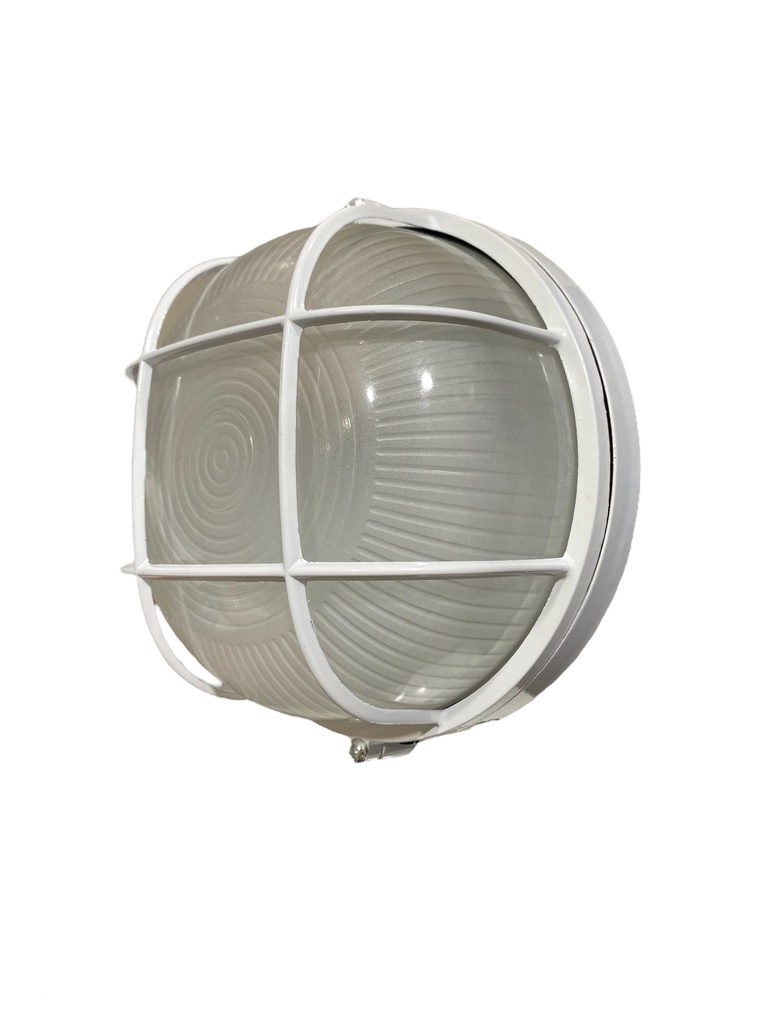 VAPOLETA REDONDA REJILLA BLANCA (NO INCLUYE BOMBILLOS)