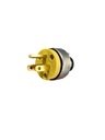 ENCHUFE MACHO METALICO 2P+T 125V 15A AMARILLO LD-669 ILUM-VEN