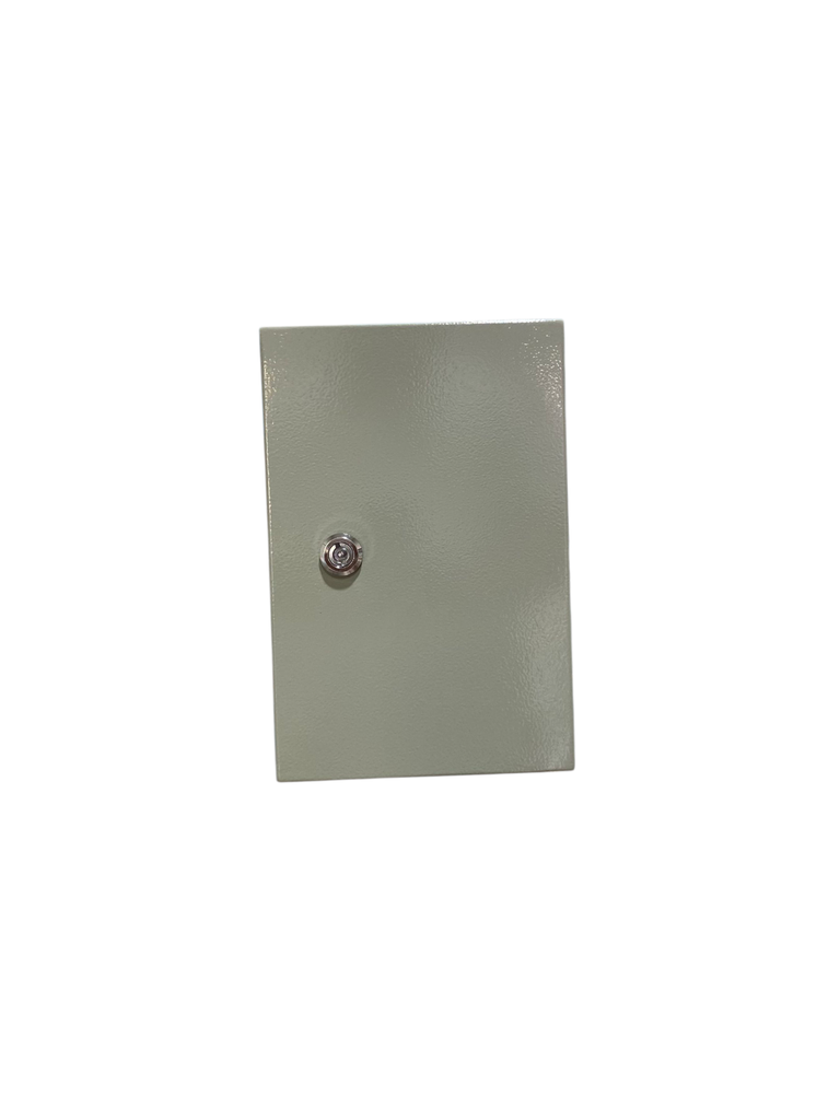 CAJA DE CONTROL 300x200x150mm IP65 USO EXTERIOR  C/PUERTA Y CERRADURA DOBLE FONDO PINTURA ELECTROSTATICA BEIGE