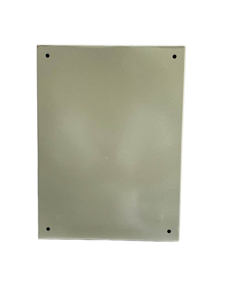 CAJA DE CONTROL 400x300x200mm IP65 USO EXTERIOR  C/PUERTA Y CERRADURA DOBLE FONDO PINTURA ELECTROSTATICA BEIGE 