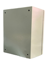 CAJA DE CONTROL 500X400X250mm IP66 USO EXTERIOR C/PUERTA Y CERRADURA DOBLE FONDO PINTURA ELECTROSTATICA BEIGE 