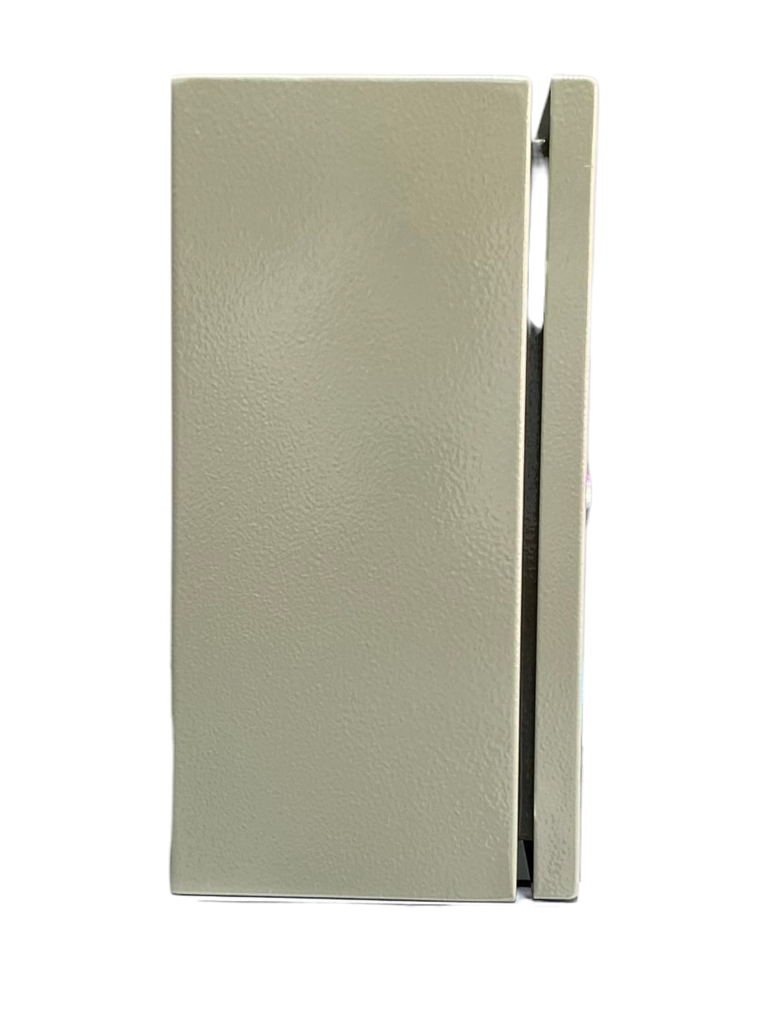 CAJA DE CONTROL 500X400X250mm IP66 USO EXTERIOR C/PUERTA Y CERRADURA DOBLE FONDO PINTURA ELECTROSTATICA BEIGE 