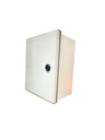 CAJA DE CONTROL 300X250X140mm IP65 USO EXTERIOR C/PUERTA Y CERRADURA DOBLE FONDO POLIESTER BEIGE