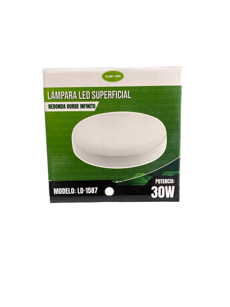 PANEL LED 30W REDONDO SUPERFICIAL BORDE INFINITO 85-265V 170MM 