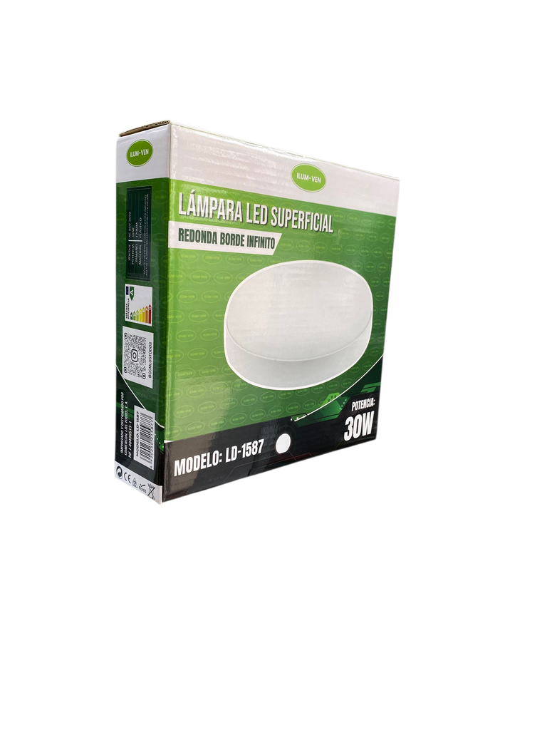 PANEL LED 30W REDONDO SUPERFICIAL BORDE INFINITO 85-265V 170MM 