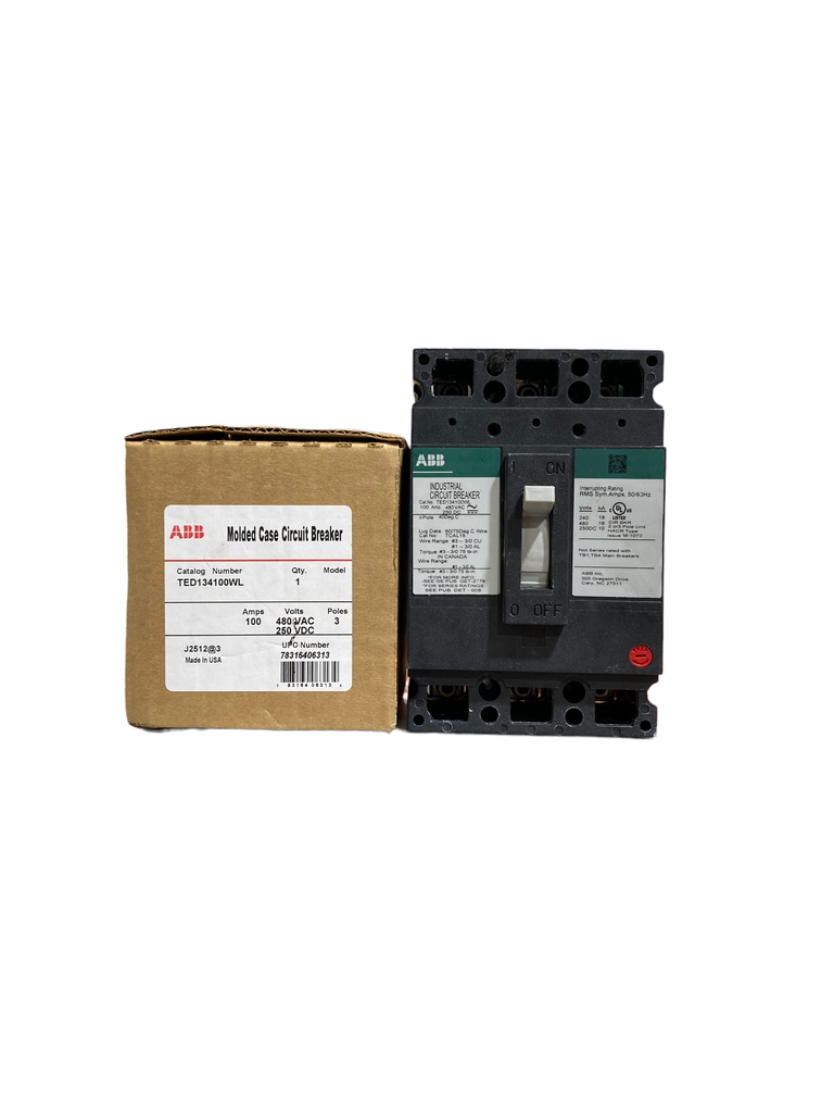 BREAKER 3X100A TED 240/480VAC 18KA - 250VDC 18KA