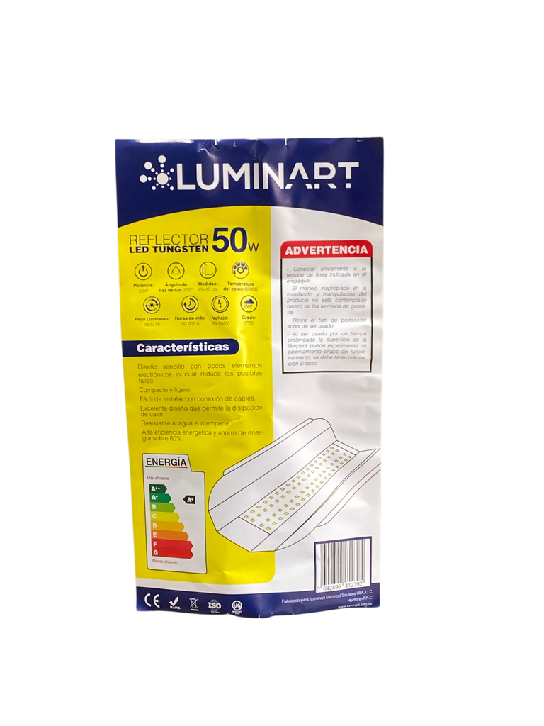 REFLECTOR LED ULTRALIVIANO 50W LUMINART