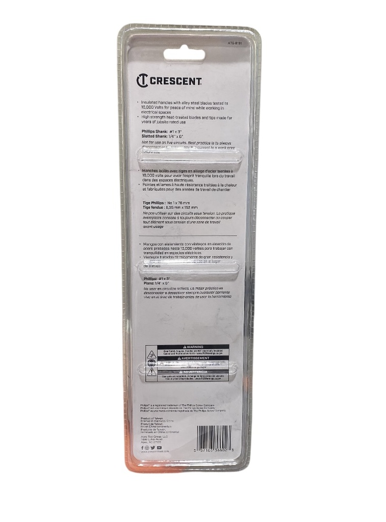 JUEGO DE DESTORNILLADORES CRESCENT