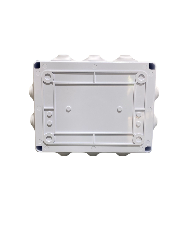 CAJA DE DERIVACION PLASTICA 200X155X80mm (7,9X6X3") PREPONCHADO IP65  COLOR BLANCO ANDELI