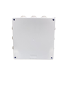 CAJA DE DERIVACION PLASTICA 200X200X80mm (7,9X7,9X3") PREPONCHADO IP65  COLOR BLANCO ANDELI