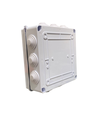 CAJA DE DERIVACION PLASTICA 200X200X80mm (7,9X7,9X3") PREPONCHADO IP65  COLOR BLANCO ANDELI