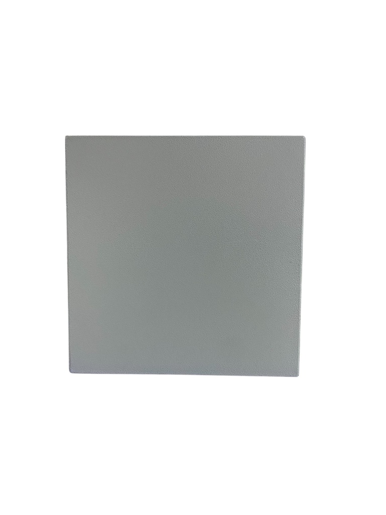 CAJA DE DERIVACION METALICA 250X250X100mm (10X10X4") LISA PINTURA ELECTROSTATICA GRIS INTENCOL