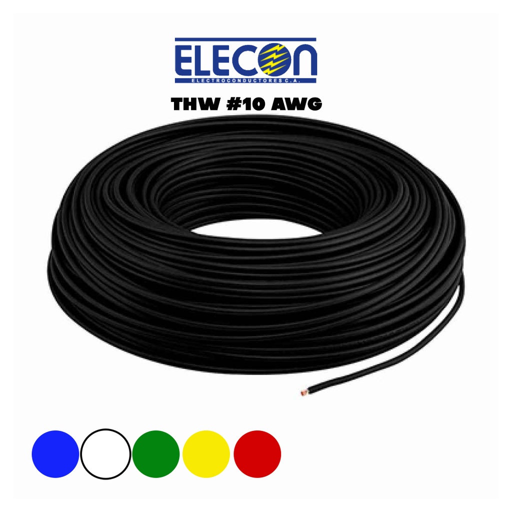 CABLE 10 AWG THW-2 THHW / CU 90°/ PVC 600V