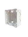CAJETIN PLASTICO CUADRADO 4X4" PVC SALIDA COMBINADA 1/2"- 3/4"