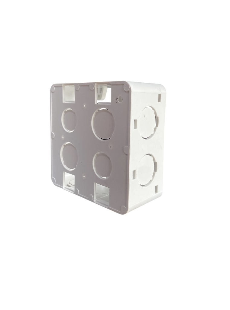 CAJETIN PLASTICO CUADRADO 4X4" PVC SALIDA COMBINADA 1/2"- 3/4"