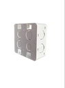 CAJETIN PLASTICO CUADRADO 4X4" PVC SALIDA COMBINADA 1/2"- 3/4"