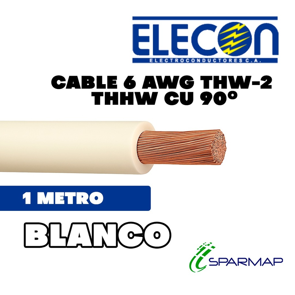 CABLE 6 THW-2  THHW / AWG CU 90º/PVC 600V ELECON