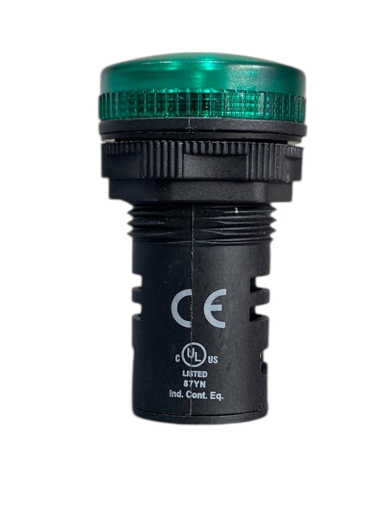 LUZ PILOTO LED 110/220V VERDE Ø22mm IP40