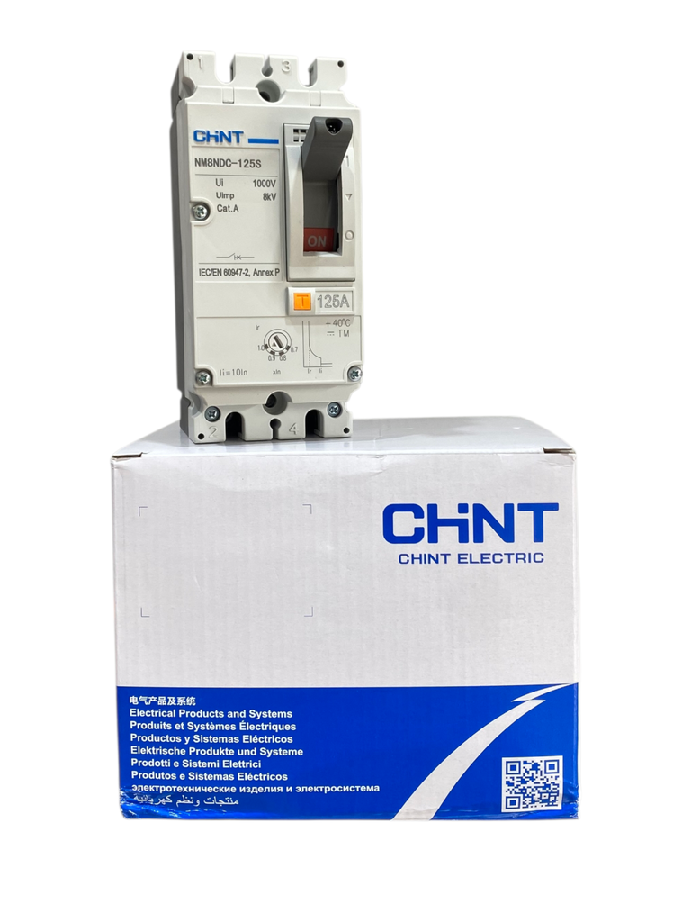 BREAKER 2X125A  CAJA MOLDEADA (REGULABLE 87,5-125 Amp EN CORRIENTE CONTINUA)