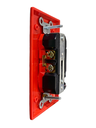 TOMACORRIENTE DOBLE POLARIZADA ROJO 20A CON TAPA 20AMP,125V NEMA 5-20R HOSPITALARIO CLASSIC LUX