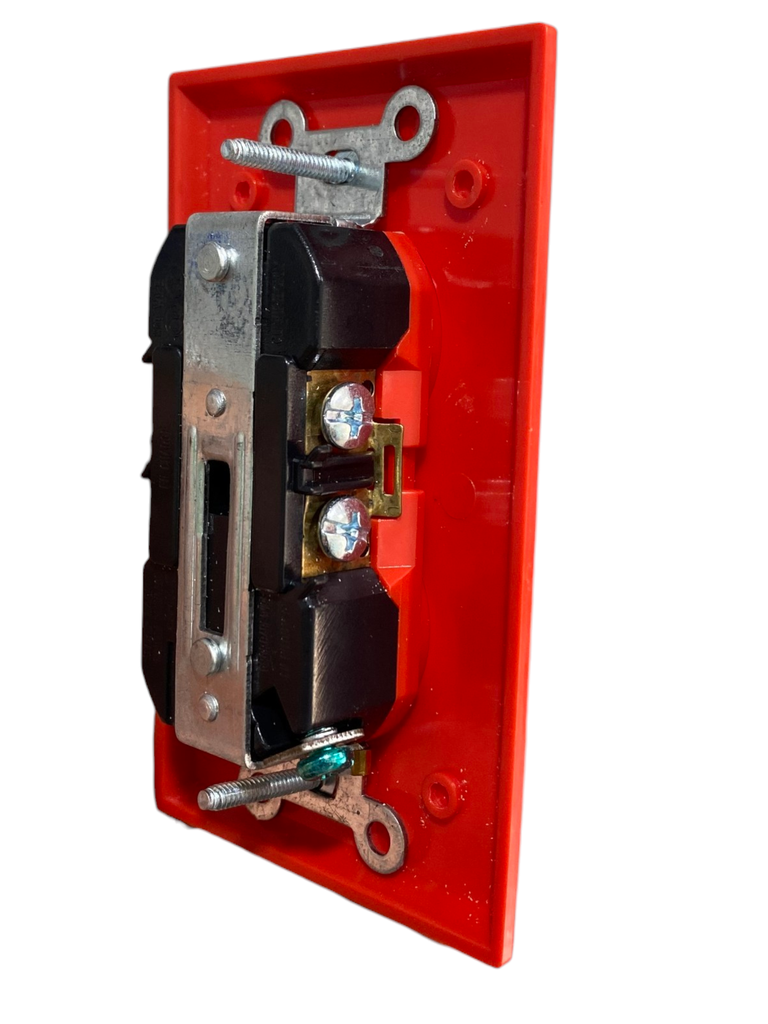 TOMACORRIENTE DOBLE POLARIZADA ROJO 20A CON TAPA 20AMP,125V NEMA 5-20R HOSPITALARIO CLASSIC LUX