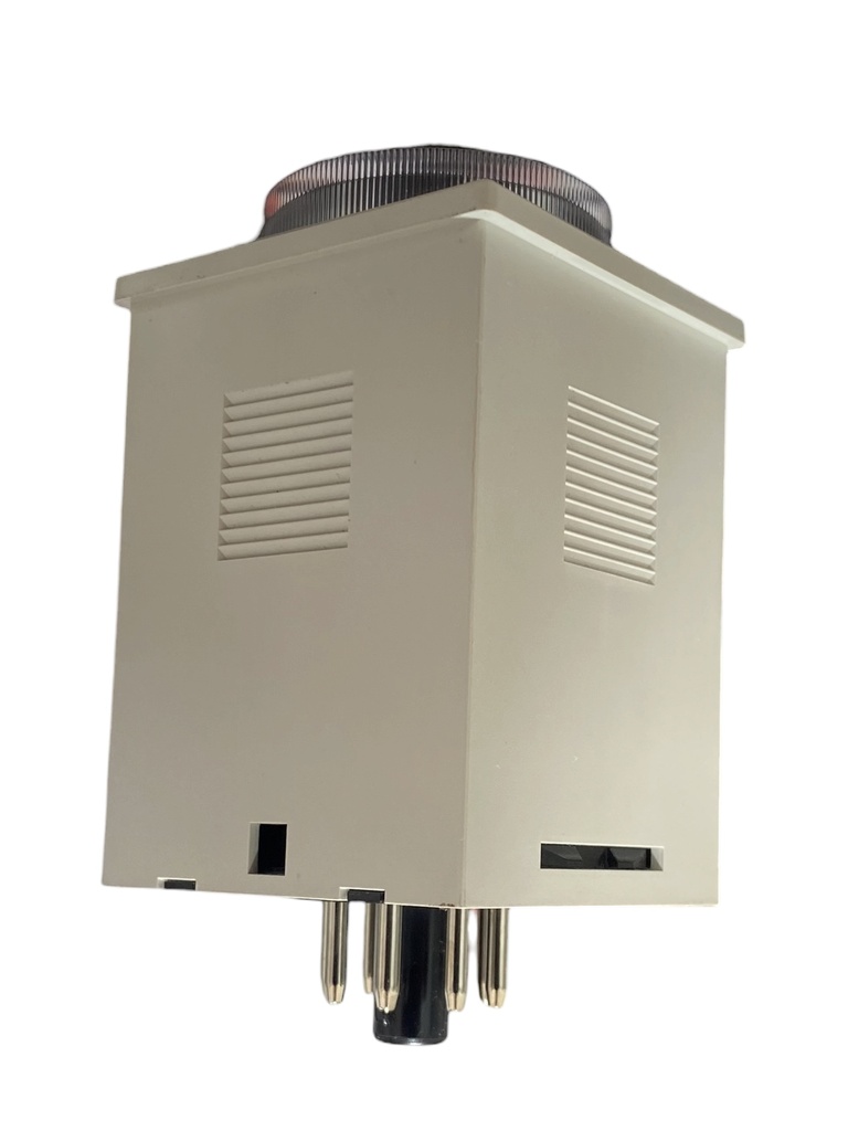 TEMPORIZADOR ANALOGICO 8 PINES/ ON DELAY/ 0.1-1 SEG/ 1-10 MIN/ 1 HORAS/ SAL: SPDT + A INSTANTANEO/ ALIMENT: 110V-220V AC/ 24-240V