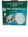 PANEL LED 8W REDONDO AJUSTABLE 85-265V IP40 6.500°K 586LM