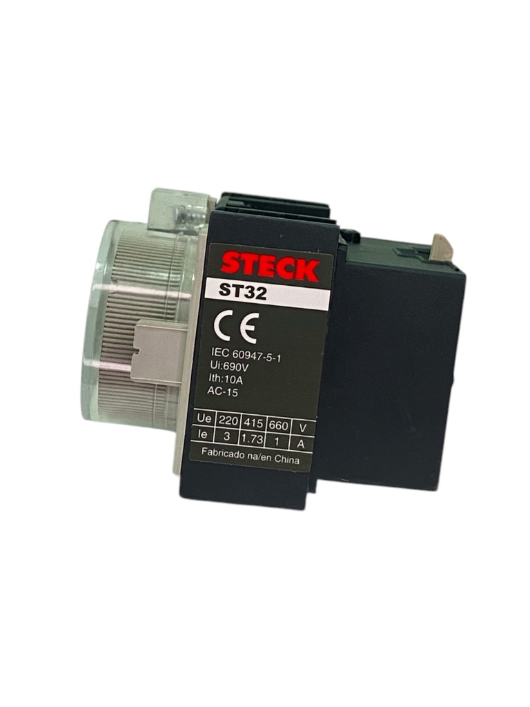 BLOQUE DE CONTACTO AUXILIAR  1NO+1NC MONTAJE FRONTAL TEMPORIZADOR AI TRABAJO 0,1-30S