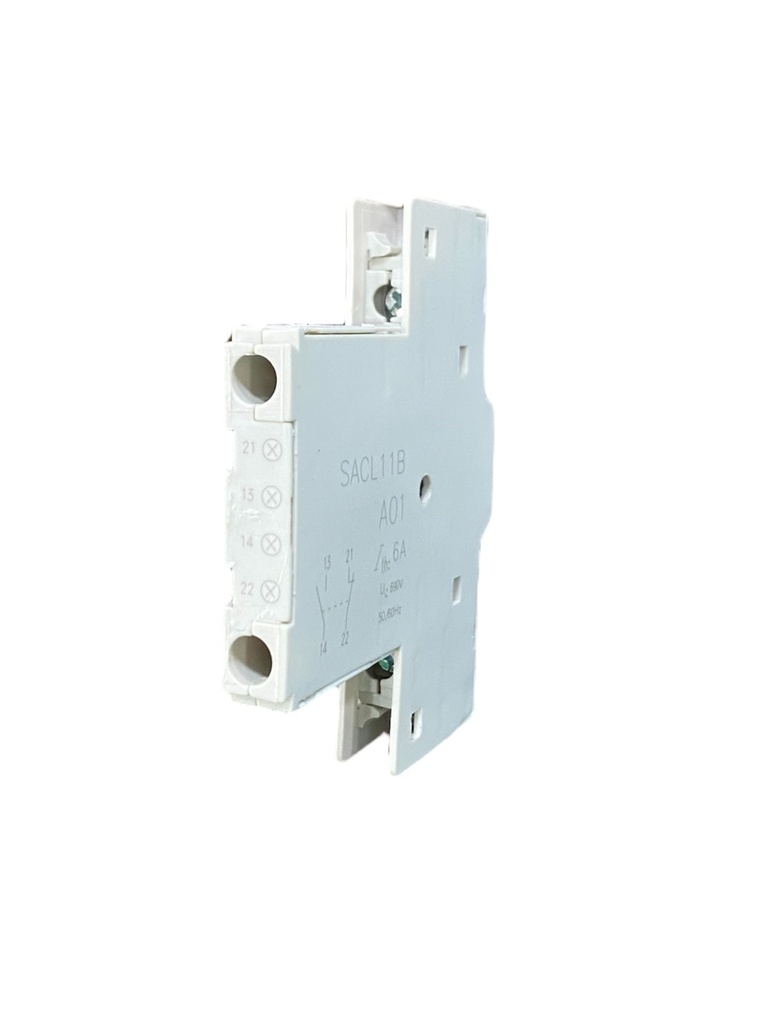 BLOQUE DE CONTACTO AUXILIAR 1NA+1NC MONTAJE LATERAL A LA DERECHA GUARDAMOTOR FRAME 80