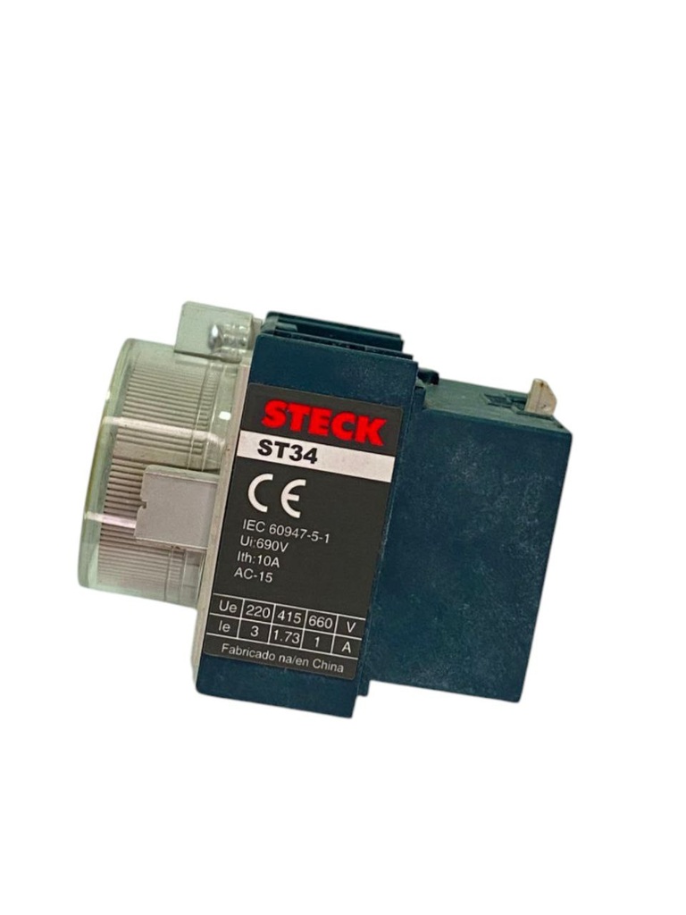 BLOQUE DE CONTACTO AUXILIAR 1NO+1NC MONTAJE FRONTAL TEMPORIZADORA AL TRABAJO 10-180S