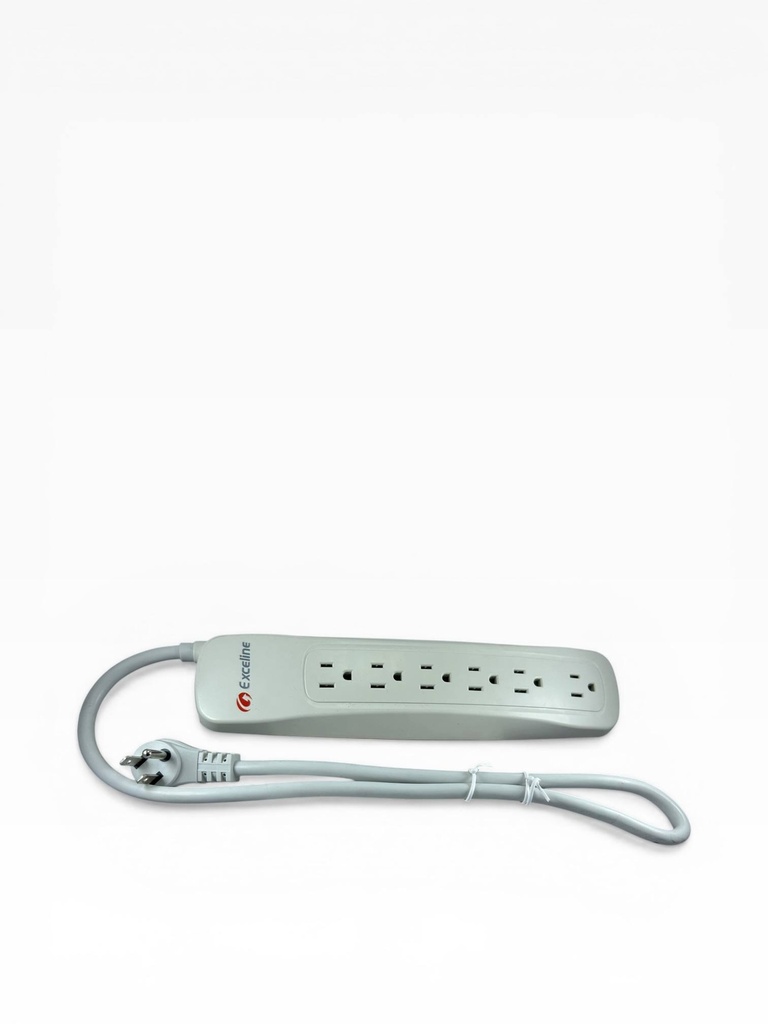 REGLETA ESTANDAR 6 TOMAS CON CABLE 0,8m INTERRUPTOR 10A COLOR BLANCO
