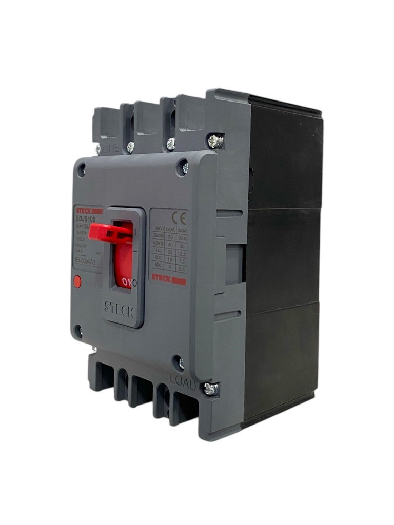 BREAKER 3X100A CAJA MOLDEADA  36 KACC/220 V - 25 KACC/440 V SDJS100 STECK