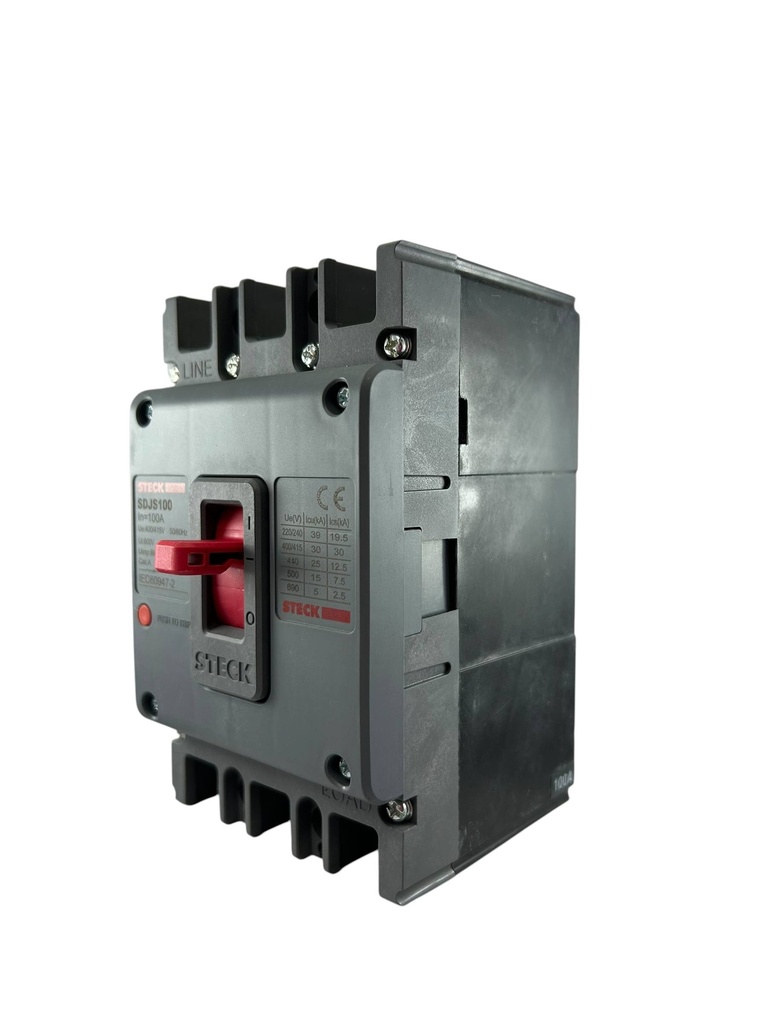 BREAKER 3X100A CAJA MOLDEADA  36 KACC/220 V - 25 KACC/440 V SDJS100 STECK