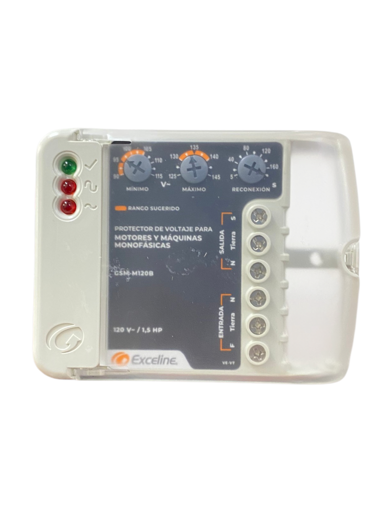 PROTECTOR DE VOLTAJE 1Ø 120 V P/MOTORES Y MAQUINAS MONOFASICAS