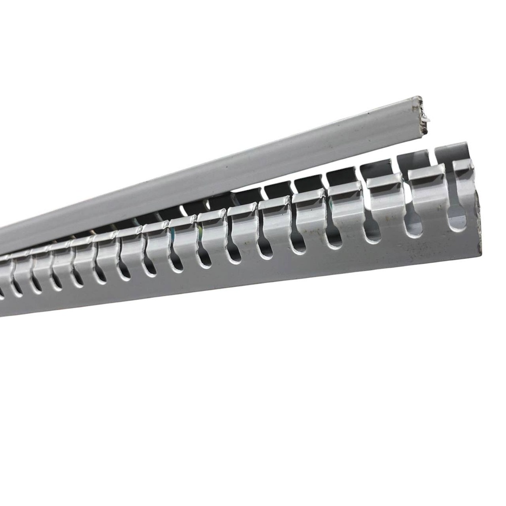 CANALETA RANURADA 25X25mm x 2m C/TAPA PVC  GRIS