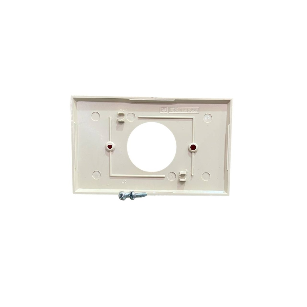 TAPA PLASTICA 3X20 MARFIL HUECO REDONDO