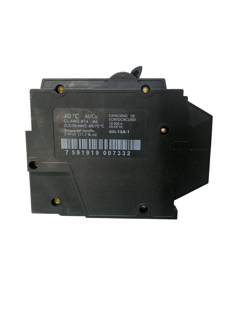 BREAKER 1X15A GQL EMPOTRARBLE