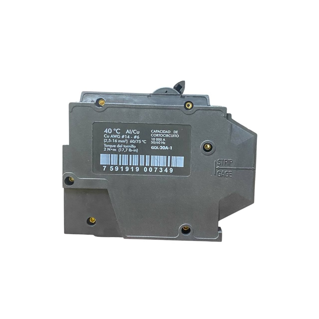 BREAKER 1X20A GQL EMPOTRABLE