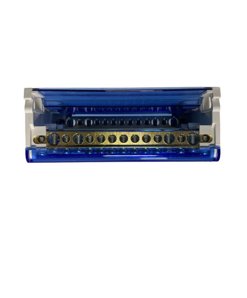 BLOQUE DE DISTRIBUCION 4P 8 MODULOS 125 A 18 KACC 15 CONEXIONES 