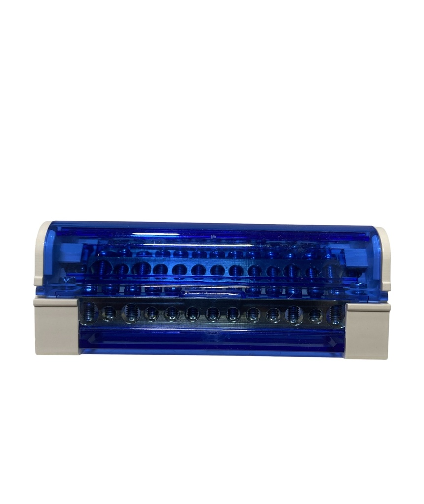BLOQUE DE DISTRIBUCION 4P 8 MODULOS 125 A 18 KACC 15 CONEXIONES 