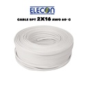CABLE SPT 2X16 AWG 60°C PVC CU CLASE B BIPOLAR 16H 300 V ELECON