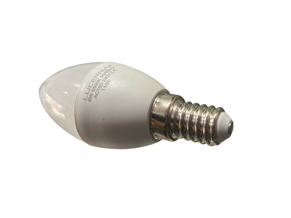 BOMBILLO LED 6W 540LM 6.500°K IP20 100-240V E14 TIPO VELA