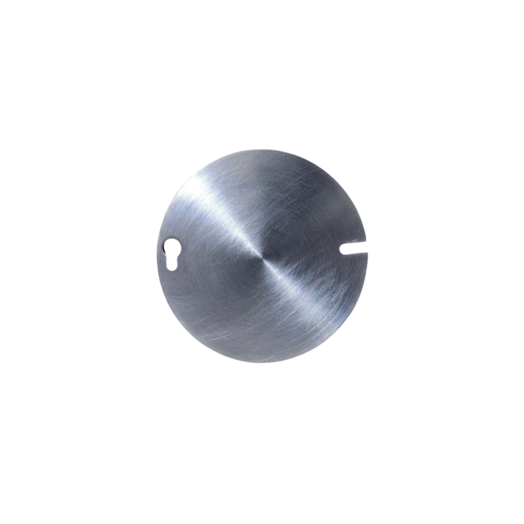 TAPA CIEGA METALICA REDONDA 4" LISA GALVANIZADA