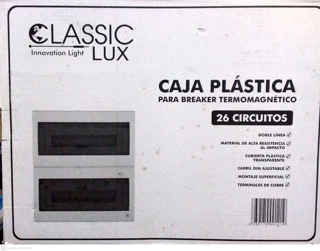 TABLERO DE DISTRIBUCION PLASTICO 26 CIRCUITOS EMPOTRABLE DOBLE RIEL DIN