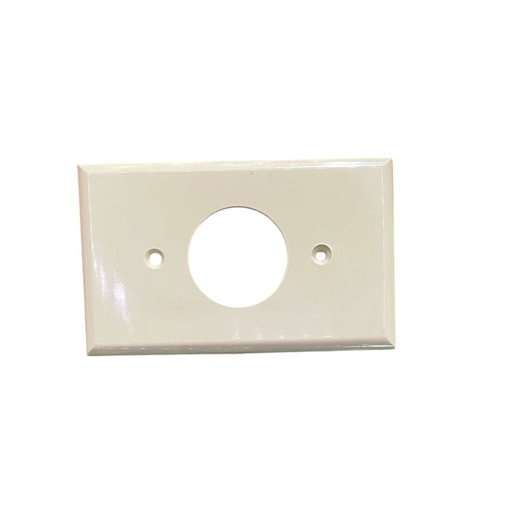 TAPA P/TOMACORRIENTE SENCILLA 3X20 MARFIL 1 HUECO REDONDO