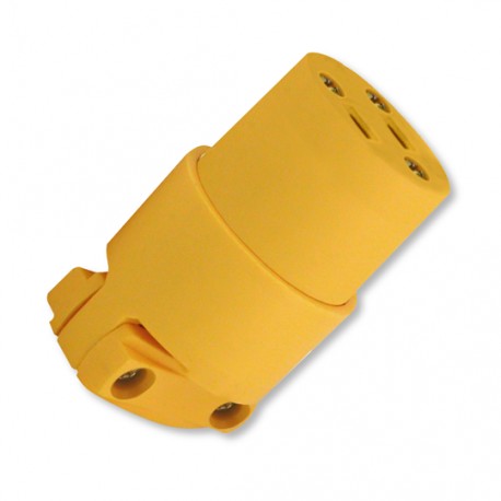 TOMACORRIENTE HEMBRA AMARILLO PASTICO 2P